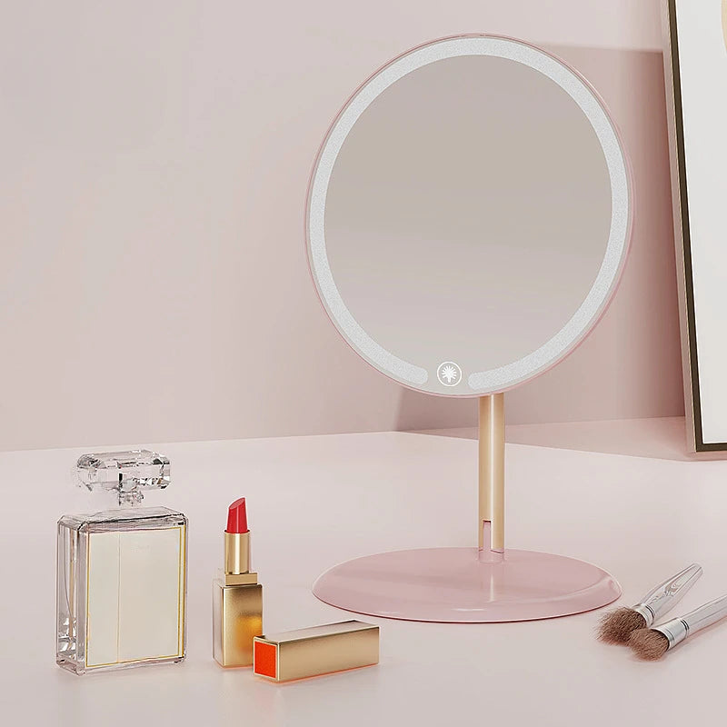 Vanity Makeup Mirror with Lights, Adjustable Brightness, 3 Colors LEDs, Flexible Multi-Angle for Makeup