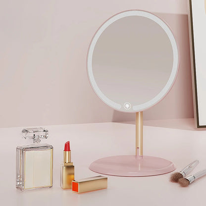 Vanity Makeup Mirror with Lights, Adjustable Brightness, 3 Colors LEDs, Flexible Multi-Angle for Makeup